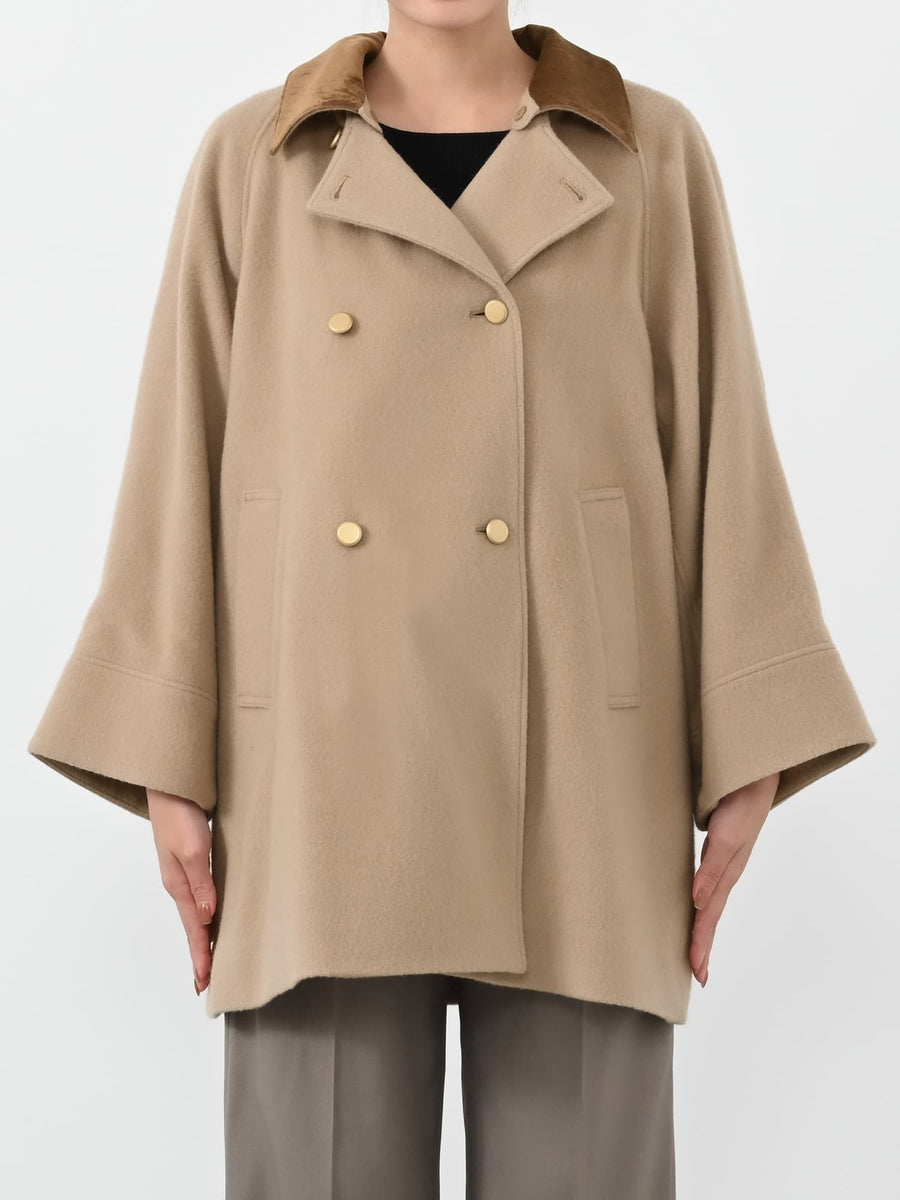 ＜sweetweb掲載＞2wayカラーゴールドボタンミドルコート　[通常]