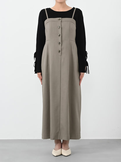 ※こちらが実物のカラーに一番お色味が近くなっております。（グレージュ）<br>149cm | B:77 W:60 H:83 股下:68.5 | regular着用(ヒールの高さ: 3.5cm) 