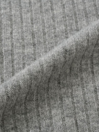 ウールボトルネックワイドリブニット　[通常]