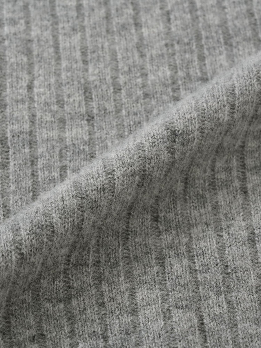 ウールボトルネックワイドリブニット　[通常]