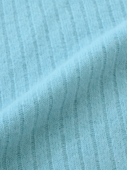 ウールボトルネックワイドリブニット　[通常]