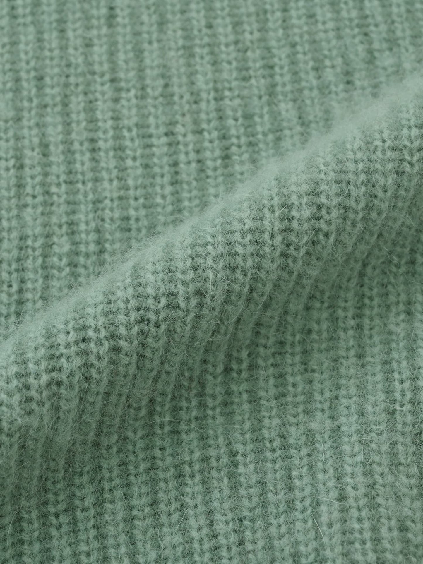 フォックスアンゴラVネックパターン柄ニット　[通常]