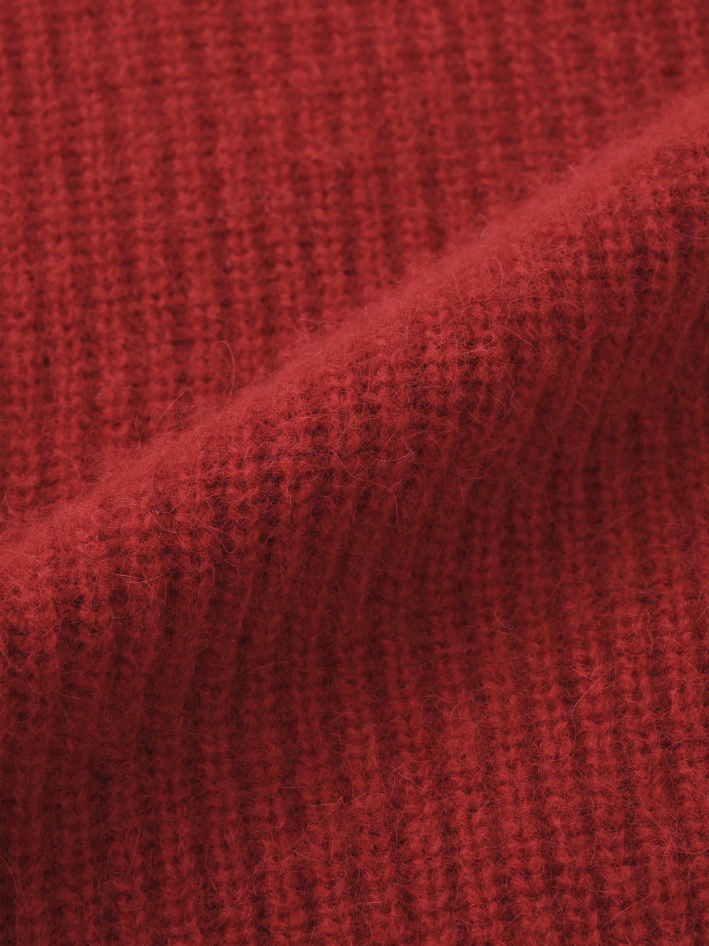 フォックスアンゴラVネックパターン柄ニット　[通常]