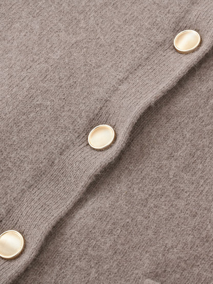 フォックスアンゴラダブルフェイスニットジャケット　[通常]