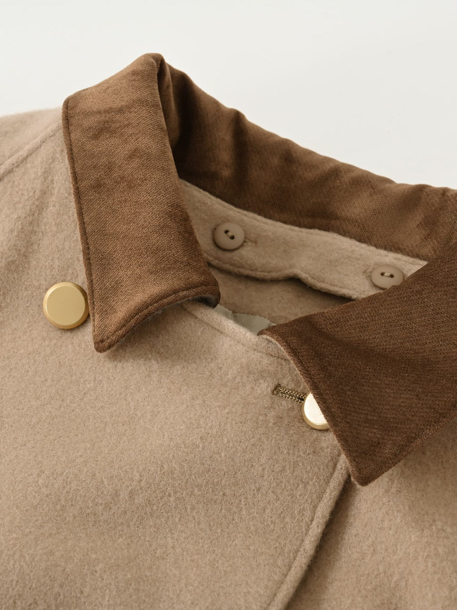 ＜sweetweb掲載＞2wayカラーゴールドボタンミドルコート　[通常]