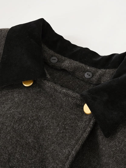 ＜sweetweb掲載＞2wayカラーゴールドボタンミドルコート　[通常]