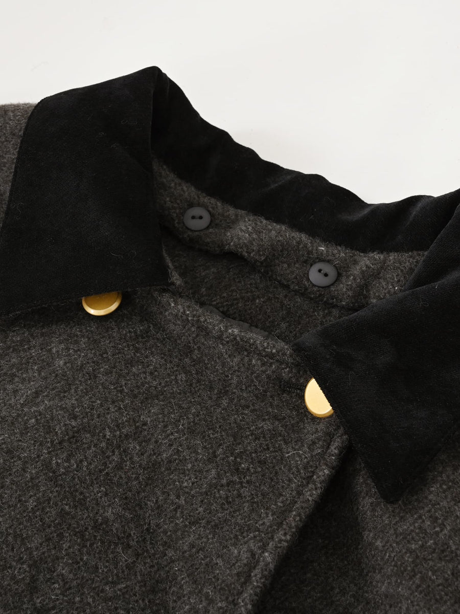 ＜sweetweb掲載＞2wayカラーゴールドボタンミドルコート　[通常]