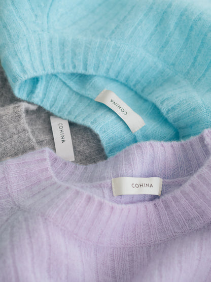 ウールボトルネックワイドリブニット　[通常]