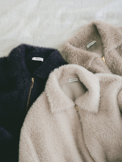 ダブルフェイスフェザージップブルゾン　[通常]