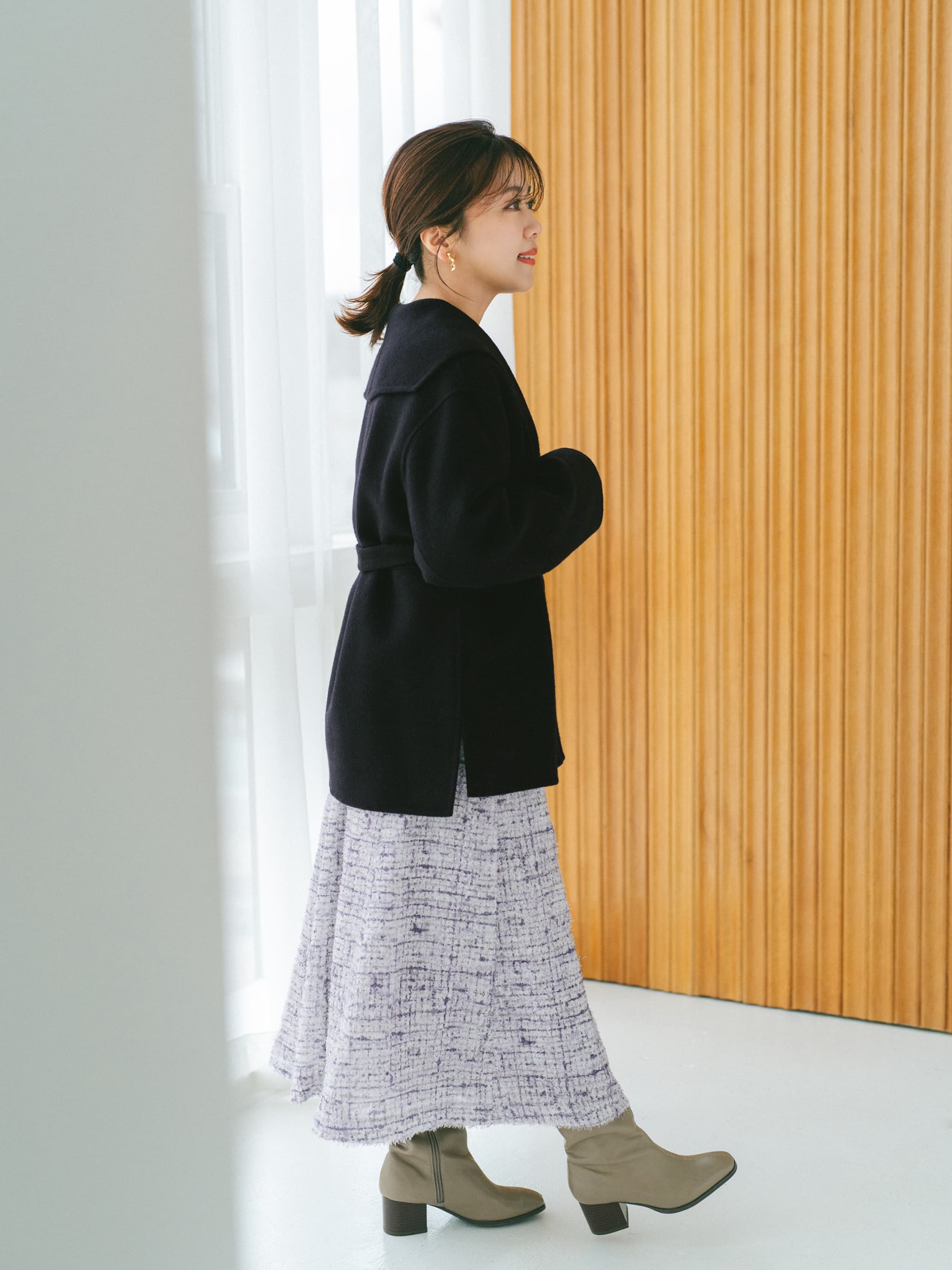 ウールリバーミドルコート | 小柄・低身長女性向けファッション通販