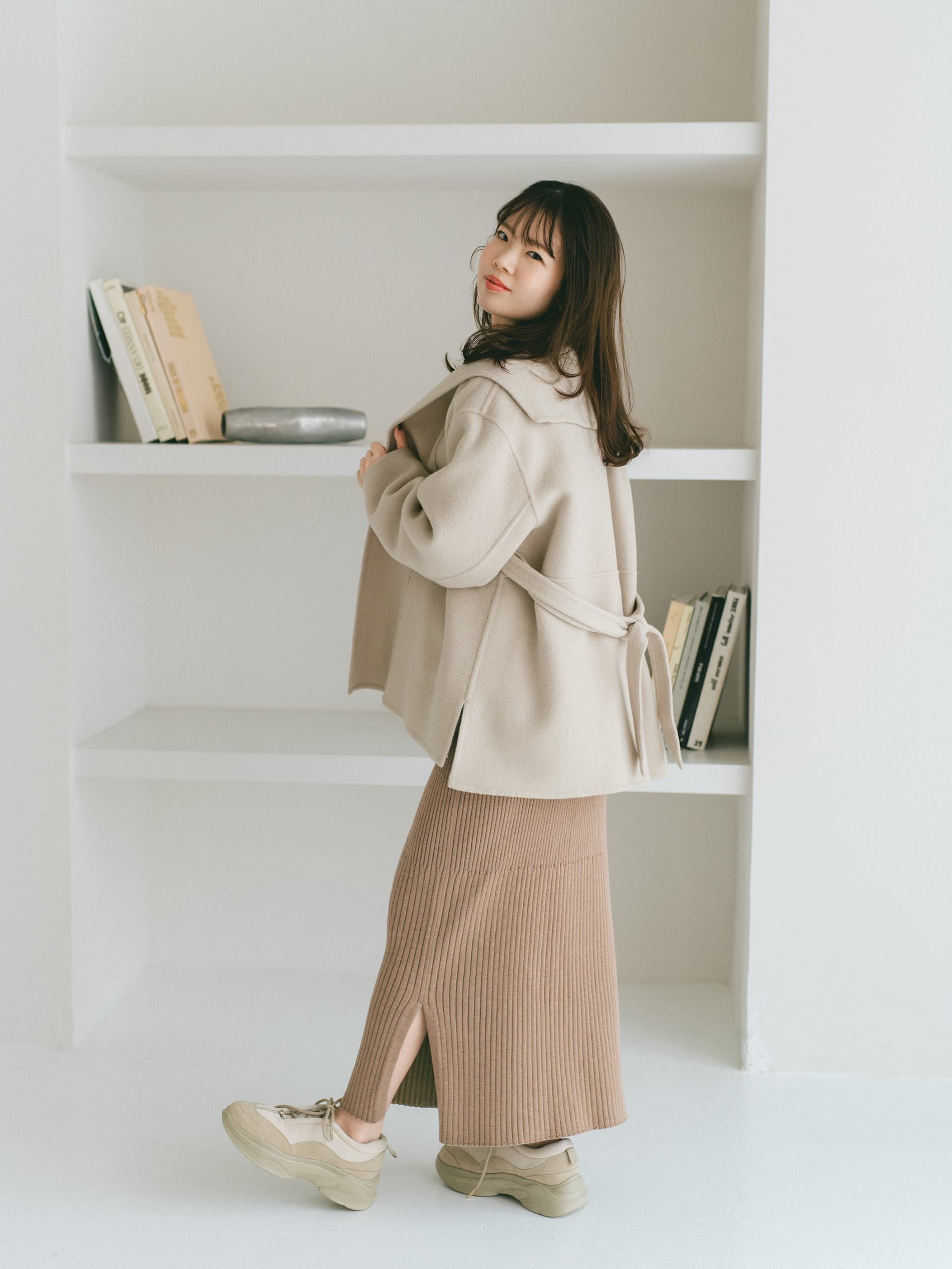 【美品】ウールリバーミドルコート ウールリバーミドルコート | 小柄・低身長女性向けファッション通販