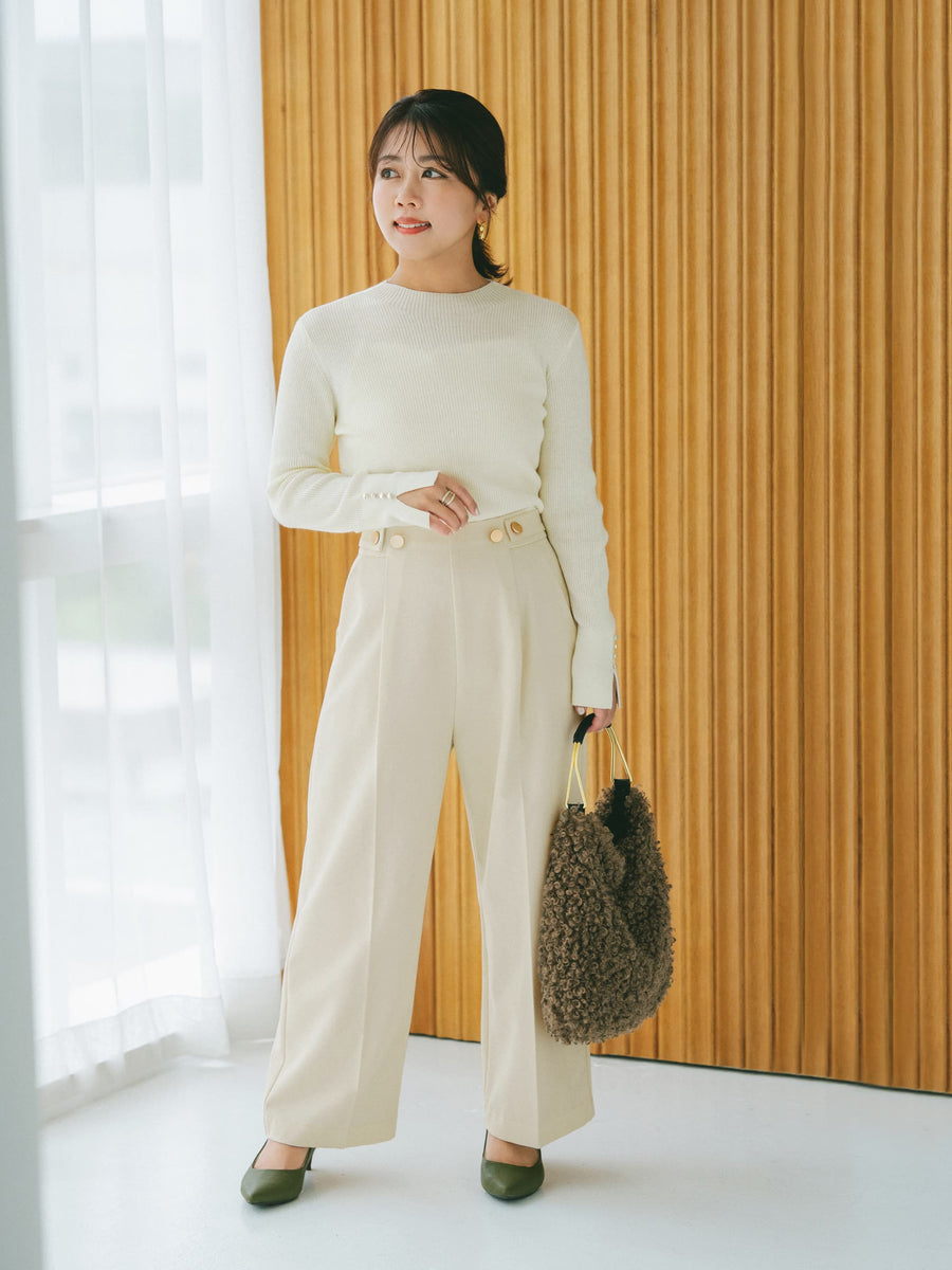 ウエストボタンマリンパンツ-short & regular　[通常]