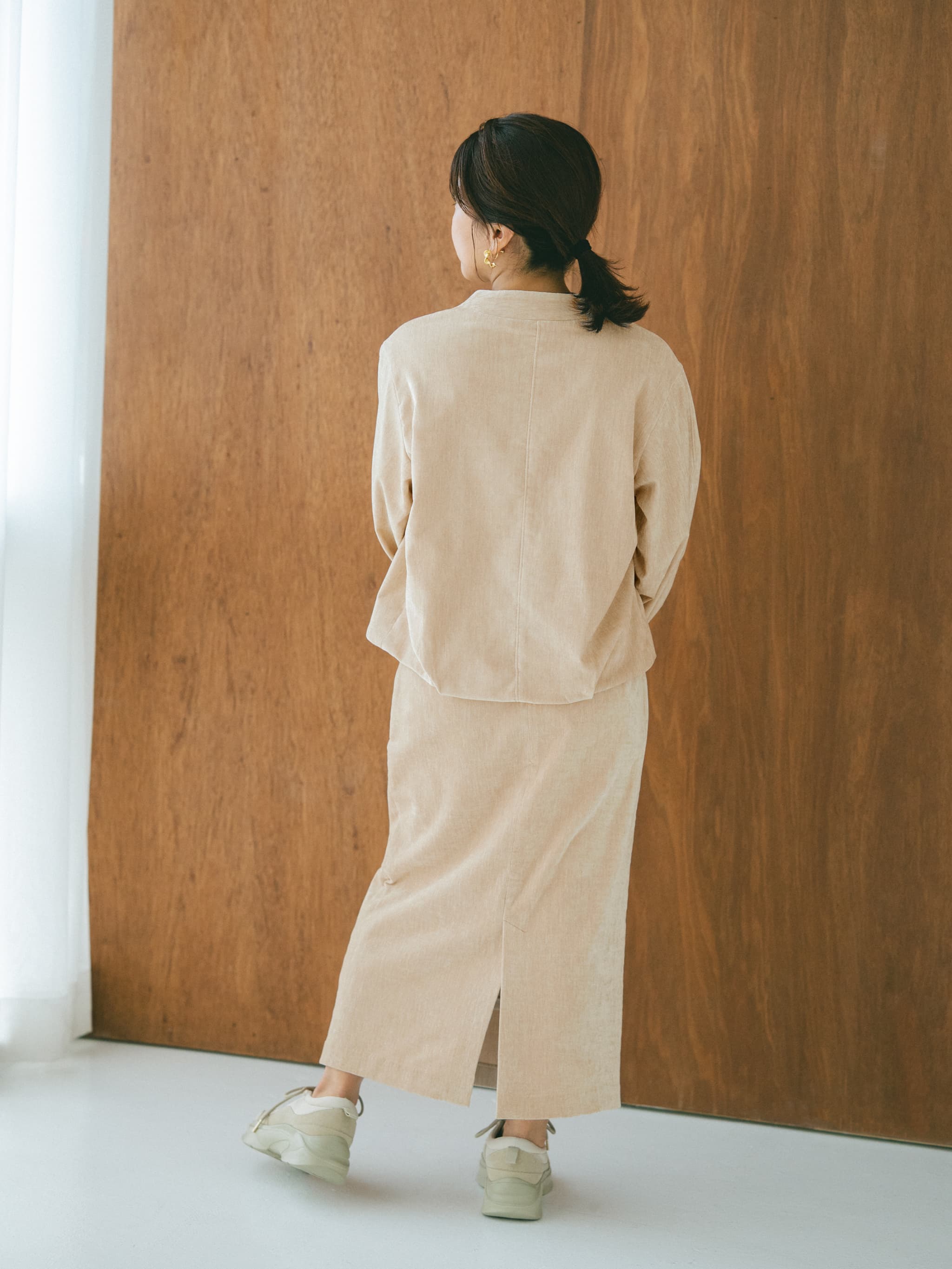 パウダリーベロアブルゾン | 小柄・低身長女性向けファッション通販