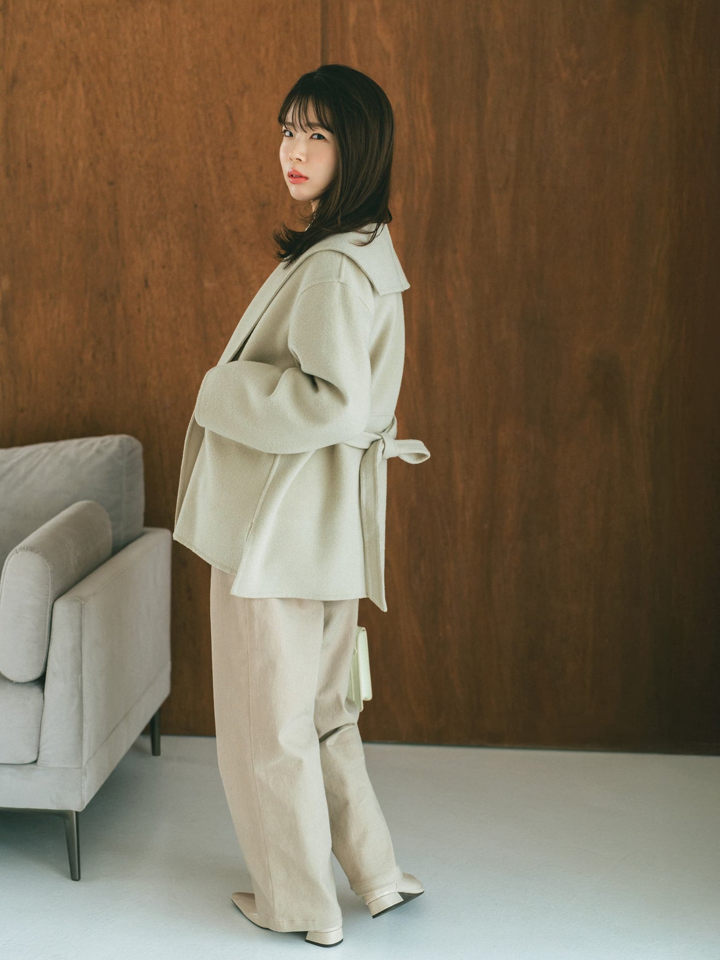 COHINA DENIM カラーセミワイドストレート-short & regular　[通常]