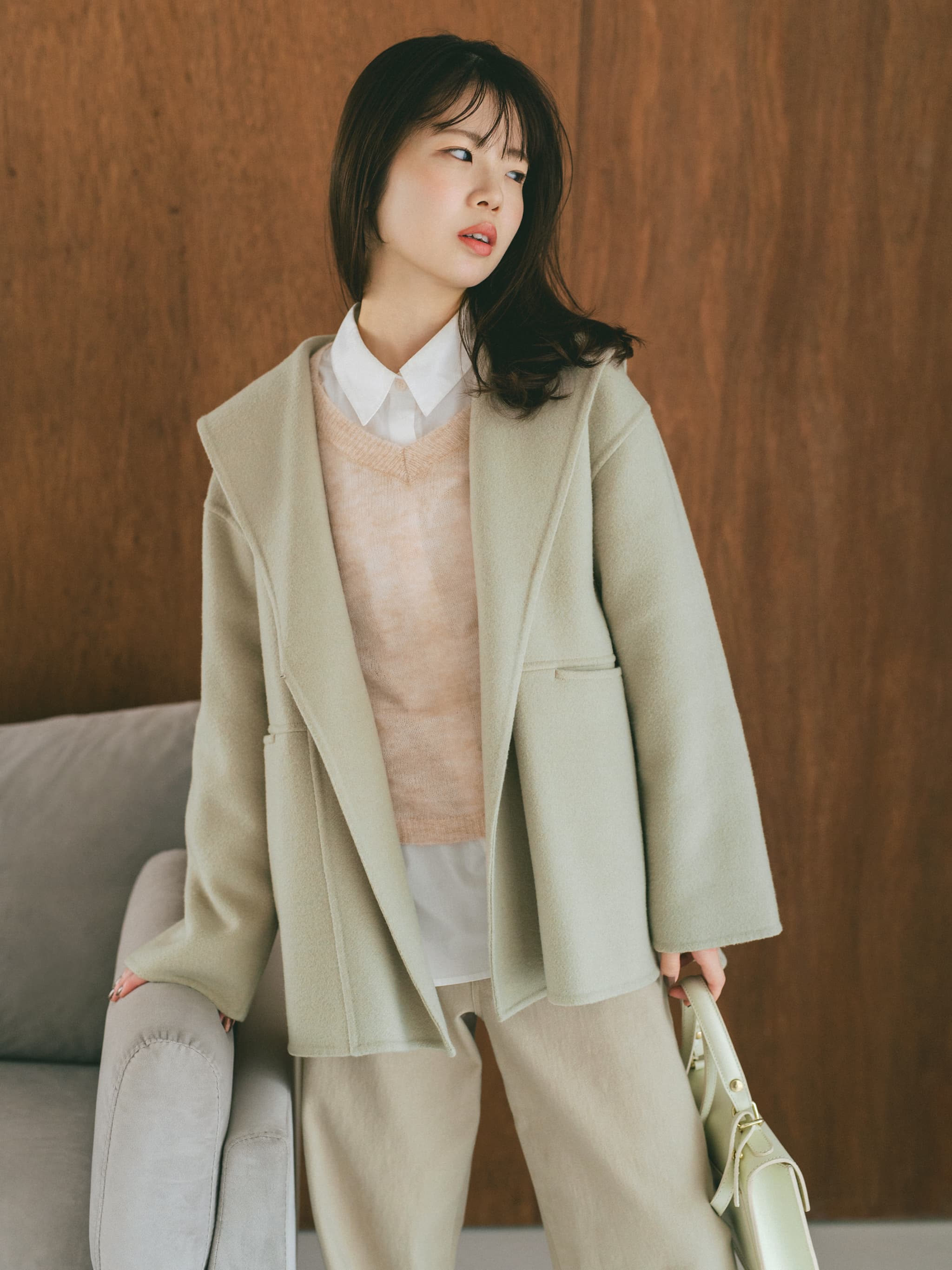 ウールリバーミドルコート | 小柄・低身長女性向けファッション通販