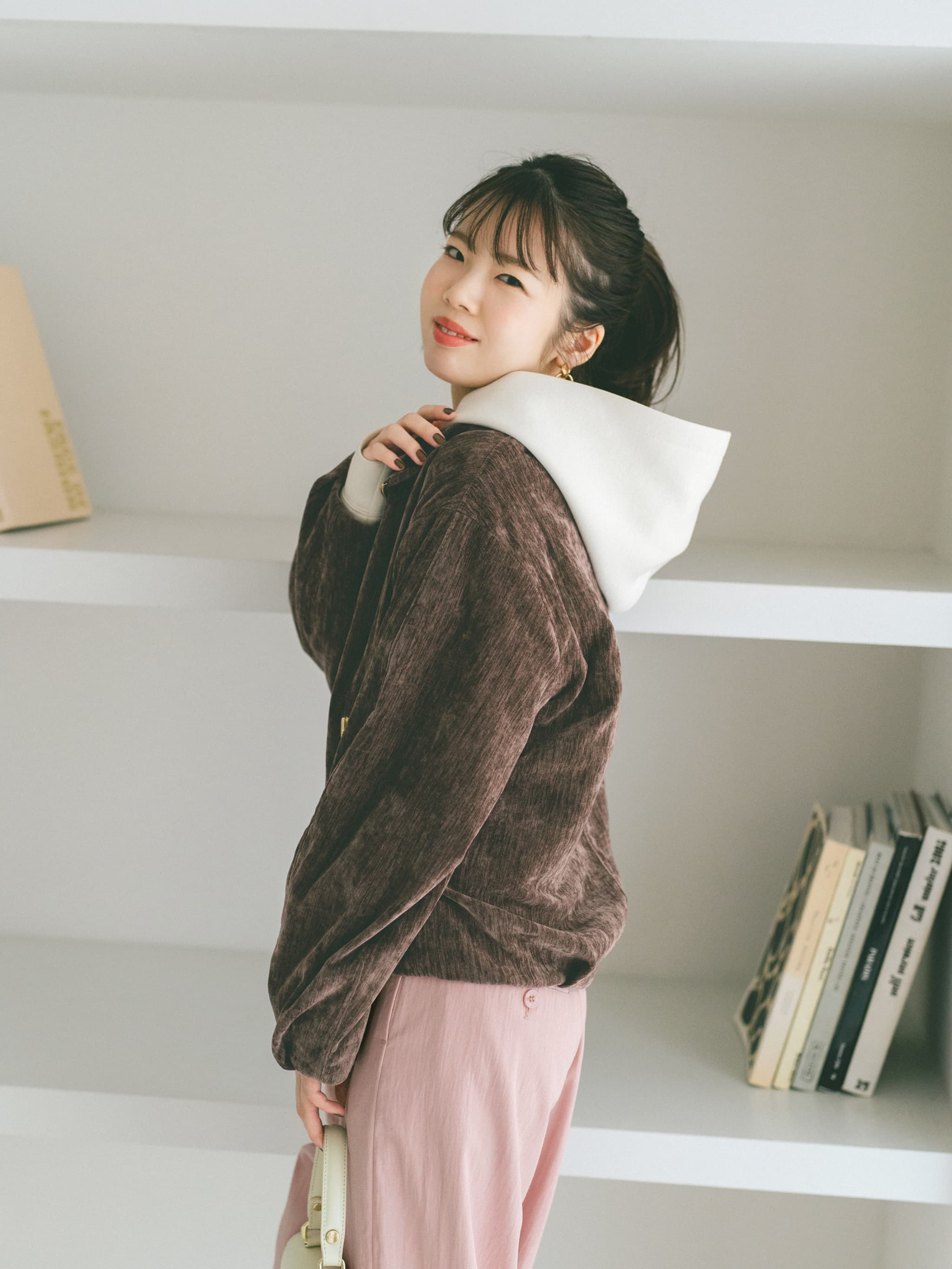 パウダリーベロアブルゾン | 小柄・低身長女性向けファッション通販