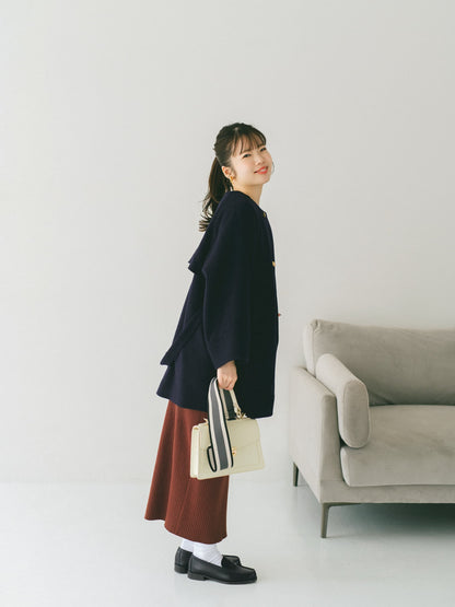 ＜sweetweb掲載＞2wayカラーゴールドボタンミドルコート　[通常]