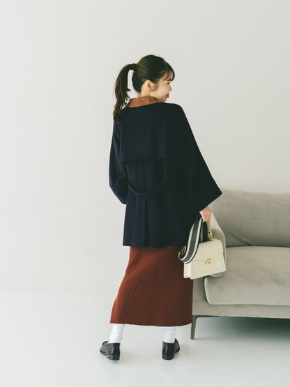 ＜sweetweb掲載＞2wayカラーゴールドボタンミドルコート　[通常]