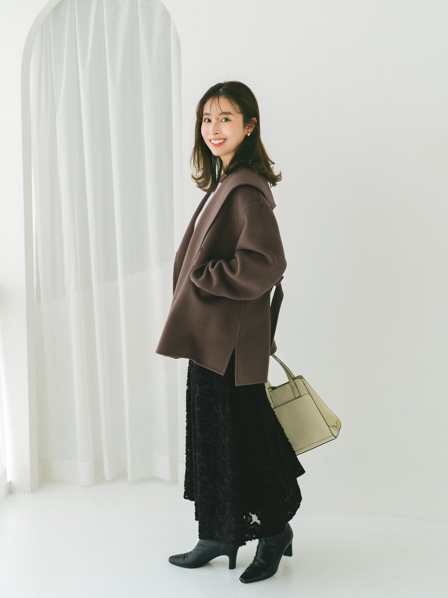 ＜sweetweb掲載＞ウールリバーミドルコート　[通常]