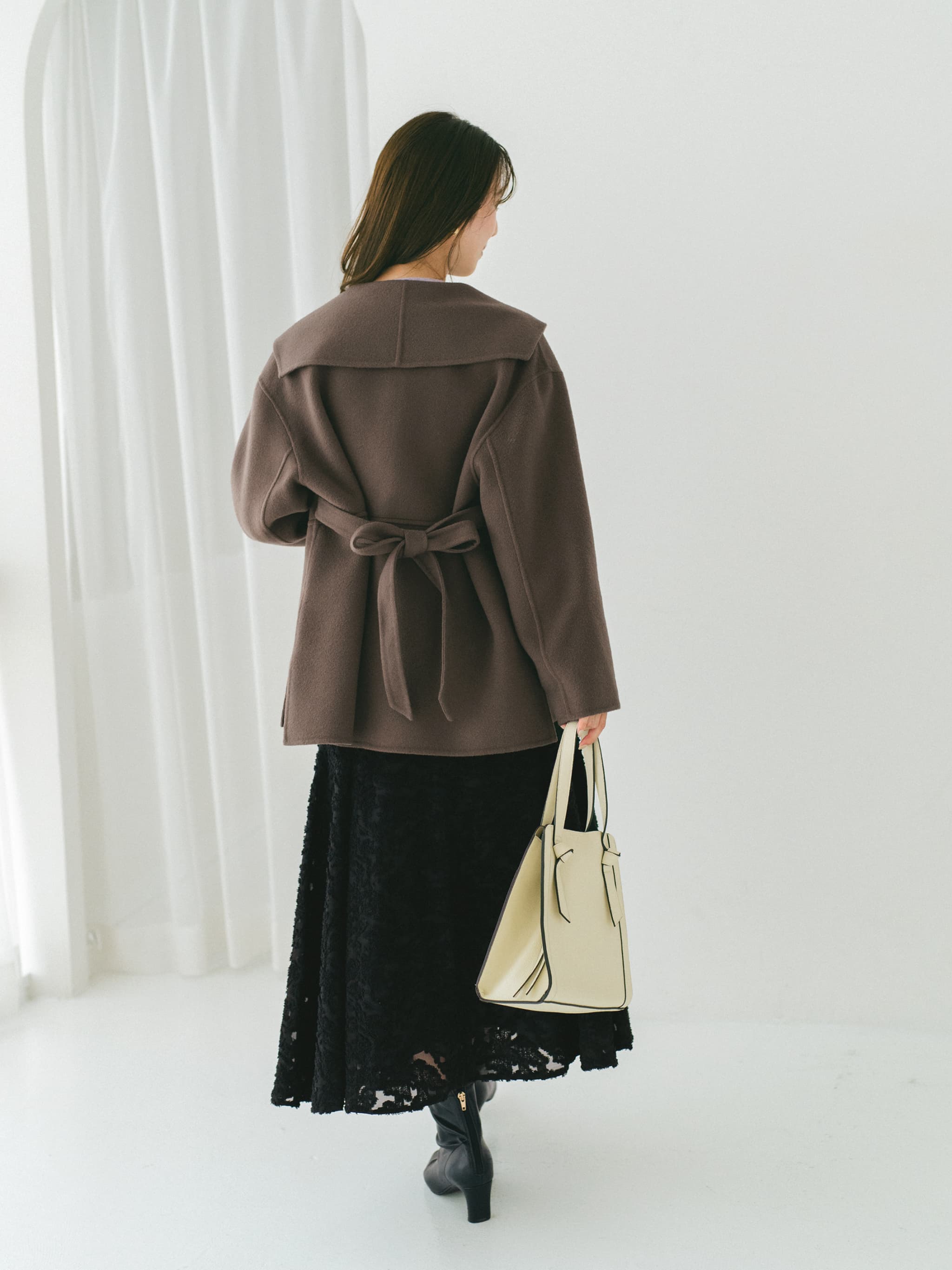 ウールリバーミドルコート | 小柄・低身長女性向けファッション通販