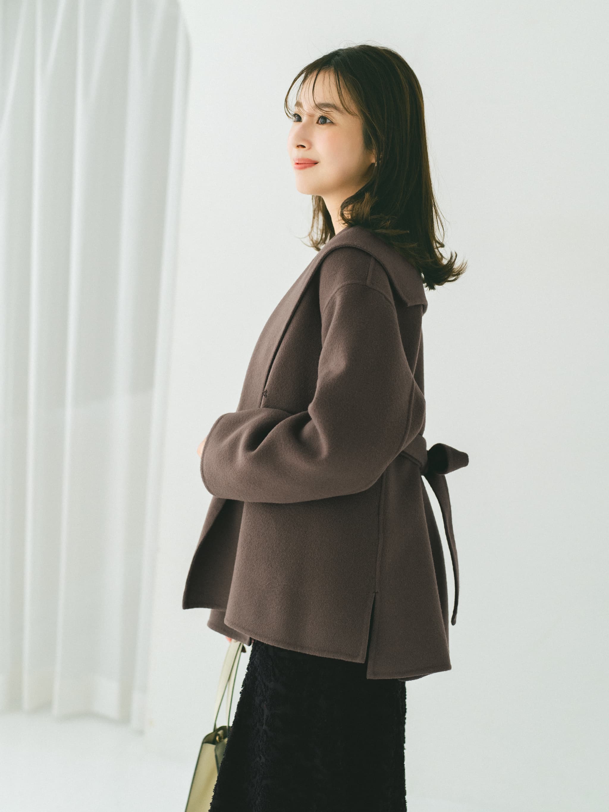 ウールリバーミドルコート | 小柄・低身長女性向けファッション通販