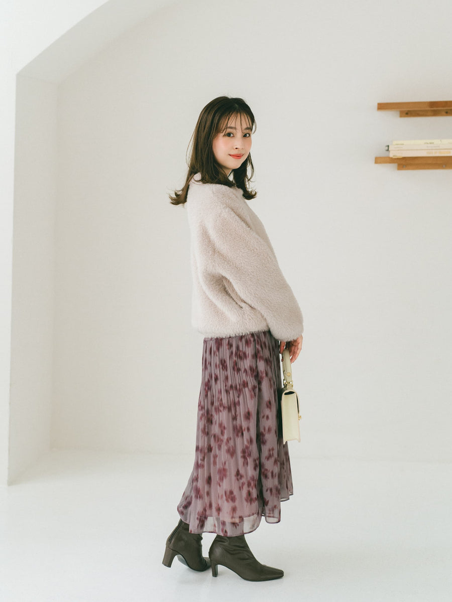 ダブルフェイスフェザージップブルゾン　[通常]