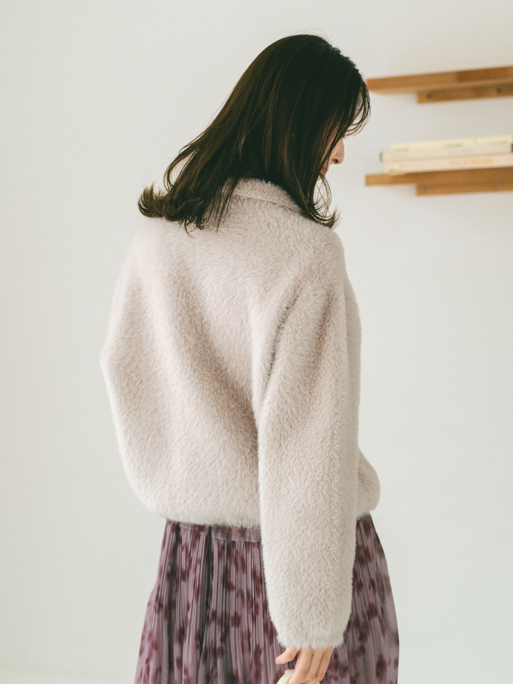 ダブルフェイスフェザージップブルゾン | 小柄・低身長女性向け