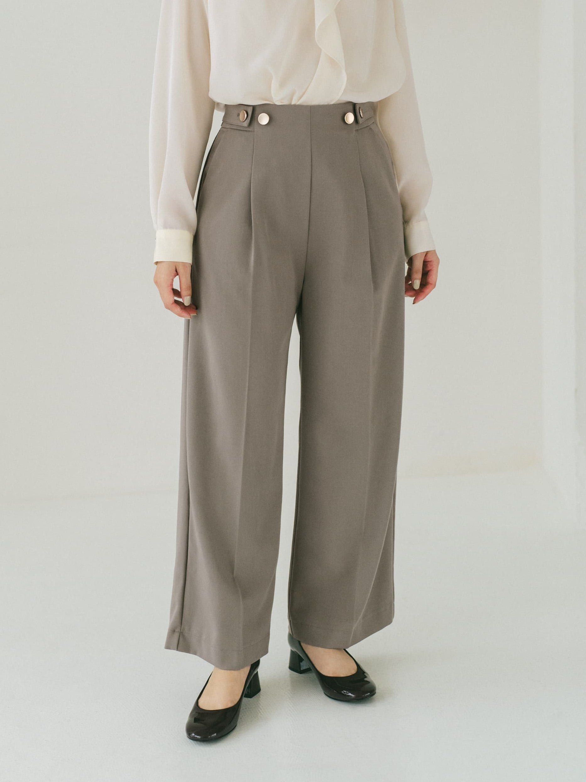 【新品】COHINA　コヒナ　パンツ ストレッチカットフレアパンツ-short & regular | 小柄・低身長