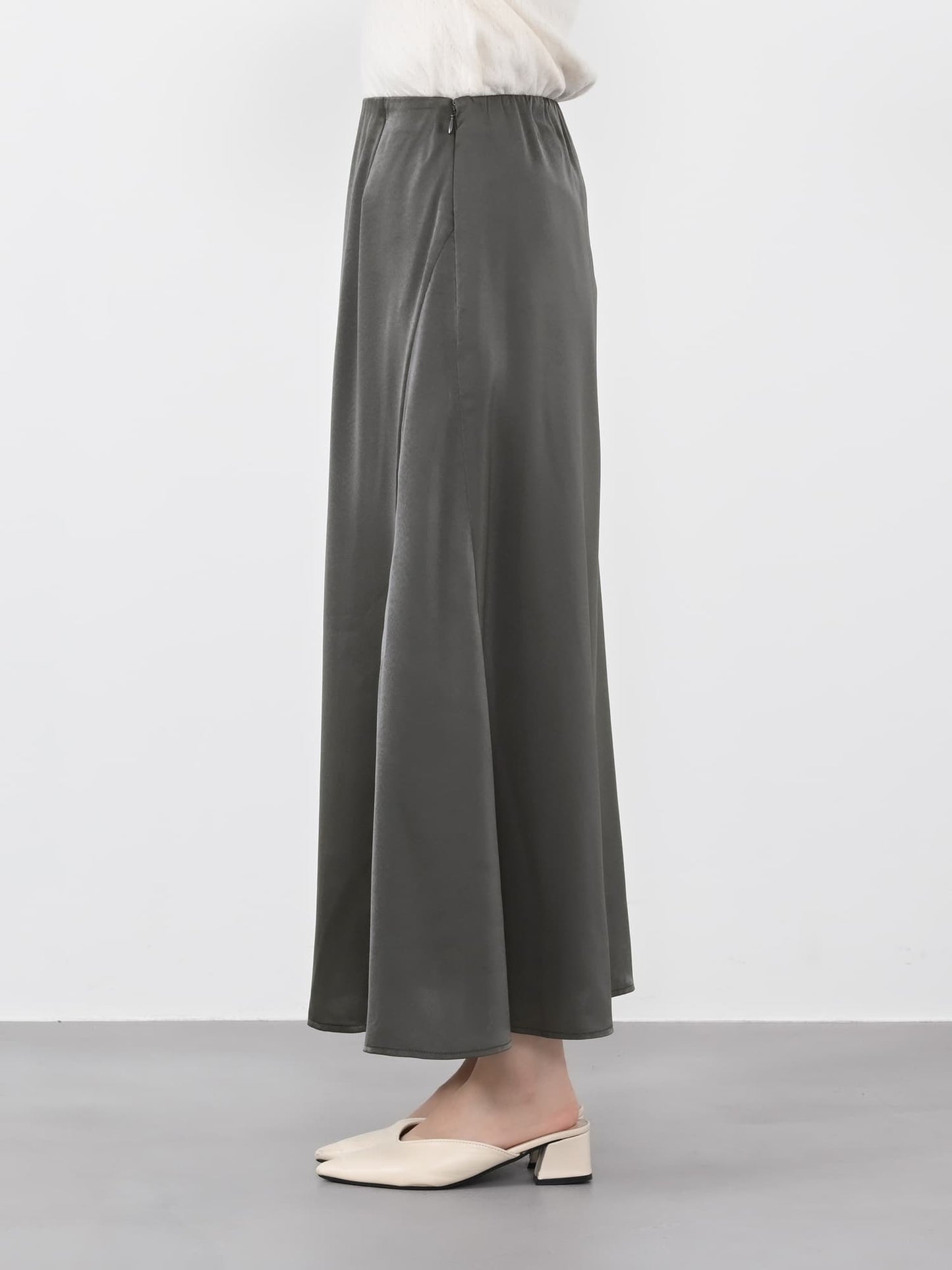 アシメナローサテンスカート-short & regular　[通常]