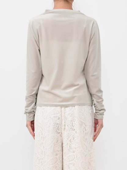 ＜sweetweb掲載＞シアーベロアギャザースリーブトップス　[通常]