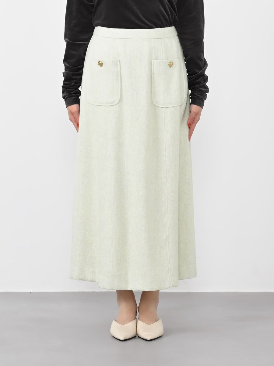 ※こちらが実物のカラーに一番お色味が近くなっております。（ホワイト系）<br>149cm | B:77 W:60 H:83 股下:68.5 | regular-XS着用 (ヒールの高さ:3.5cm)