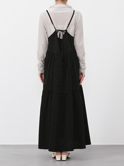 ダンボールトップスドットキャミワンピセット-short & regular　[通常]