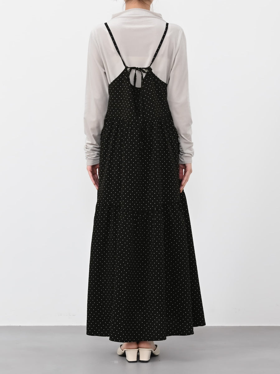 ダンボールトップスドットキャミワンピセット-short & regular　[通常]