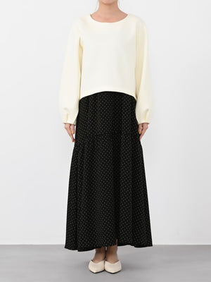 ※こちらが実物のカラーに一番お色味が近くなっております。（アイボリー×ブラック）<br>150cm | B:78 W:56 H:74 股下:69  | regular着用 (ヒールの高さ3.5cm)