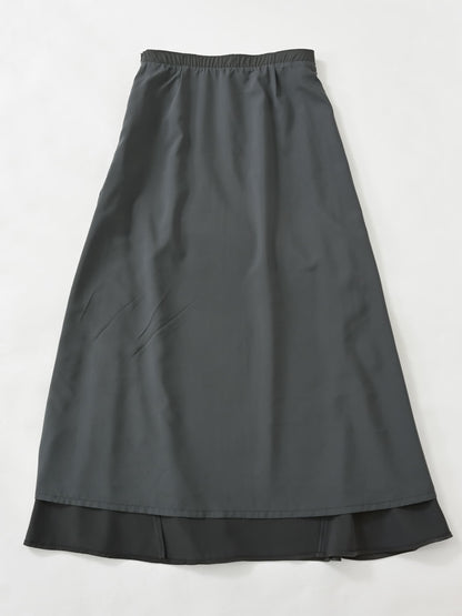 アシメナローサテンスカート-short & regular　[通常]