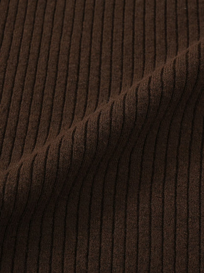 パターンリブフレアニットワンピース-short & regular　[通常]