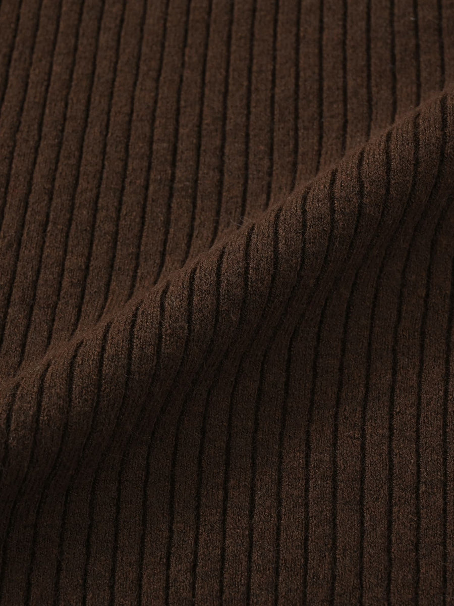 パターンリブフレアニットワンピース-short & regular　[通常]