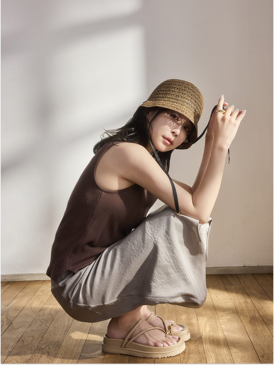 【LE TALONコラボ】厚底メタルサムリングサンダル　[通常]