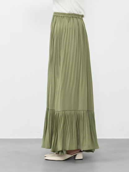 プリーツティアードヘムスカート-short & regular　[通常]