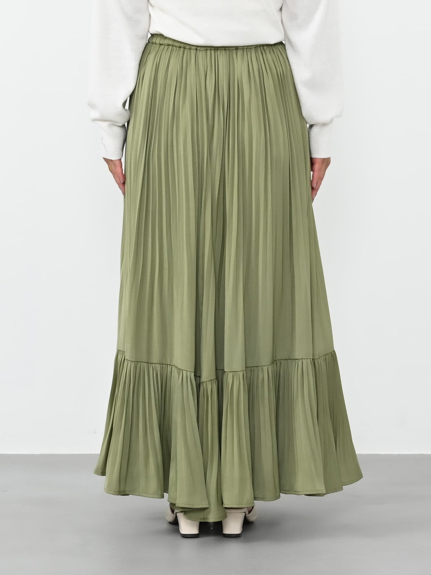 プリーツティアードヘムスカート-short & regular　[通常]