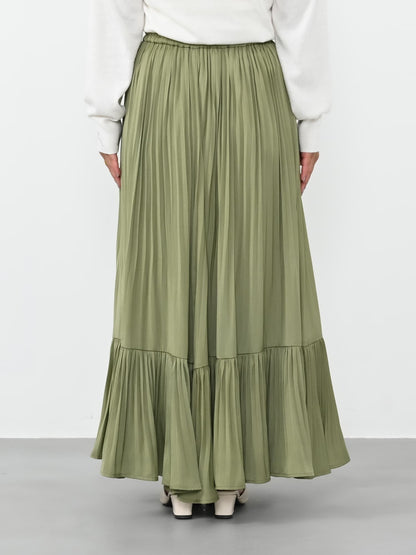 プリーツティアードヘムスカート-short & regular　[通常]