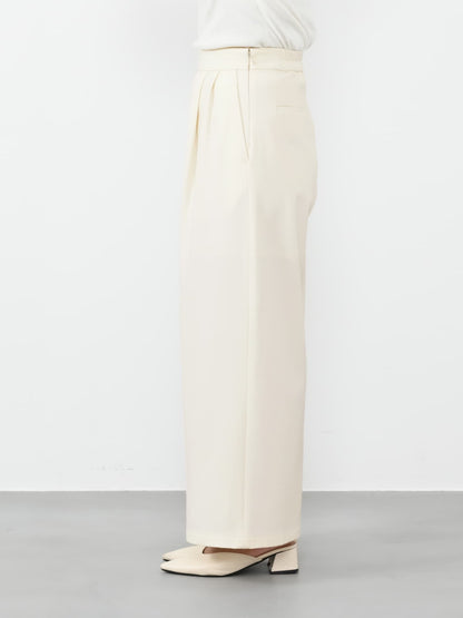 ウォームダブルタックワイドパンツ-short & regular　[一部予約]