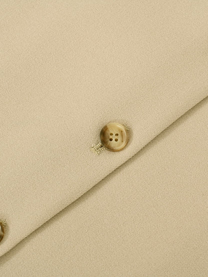 フロントボタンVネックジャンパースカート-short & regular　[通常]