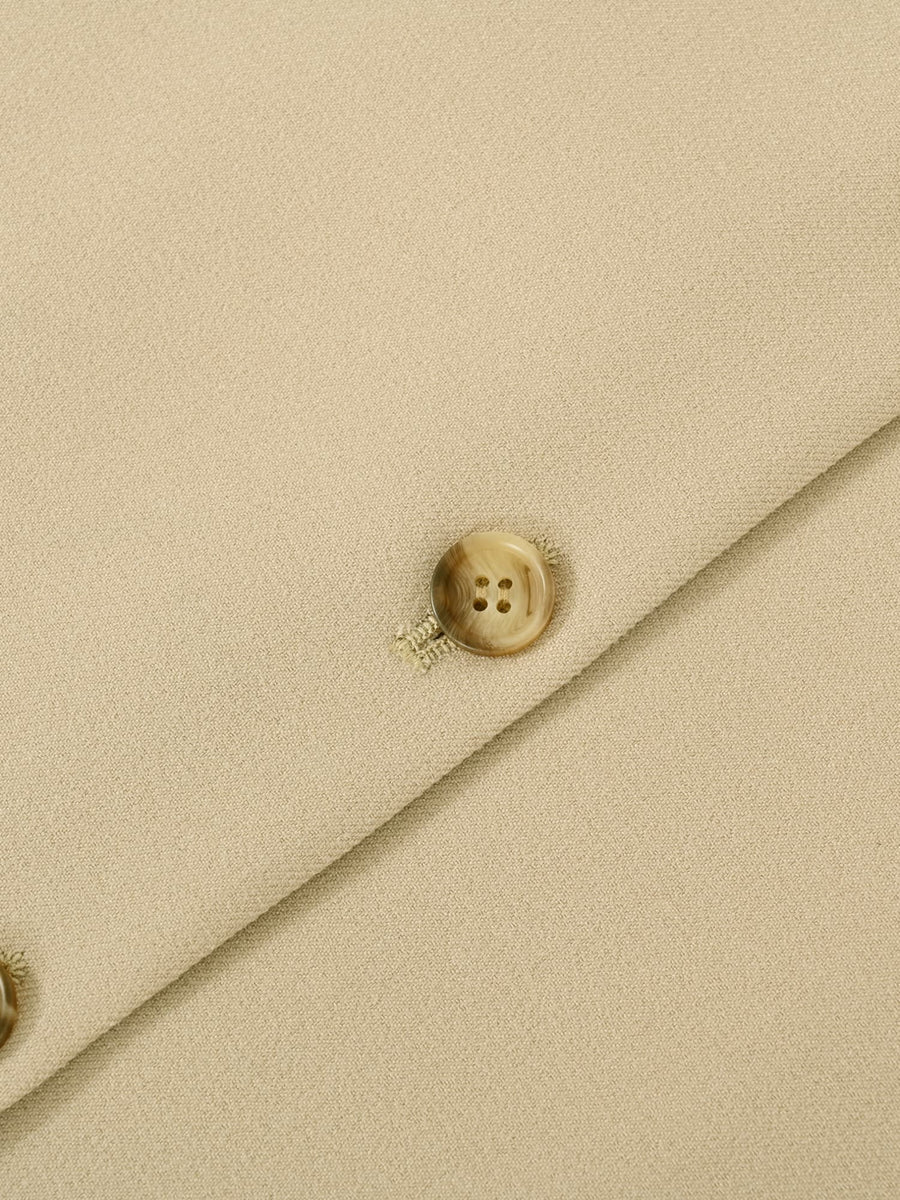 フロントボタンVネックジャンパースカート-short & regular　[通常]