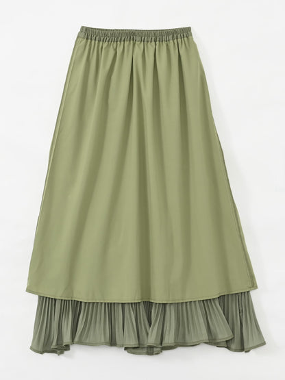 プリーツティアードヘムスカート-short & regular　[通常]