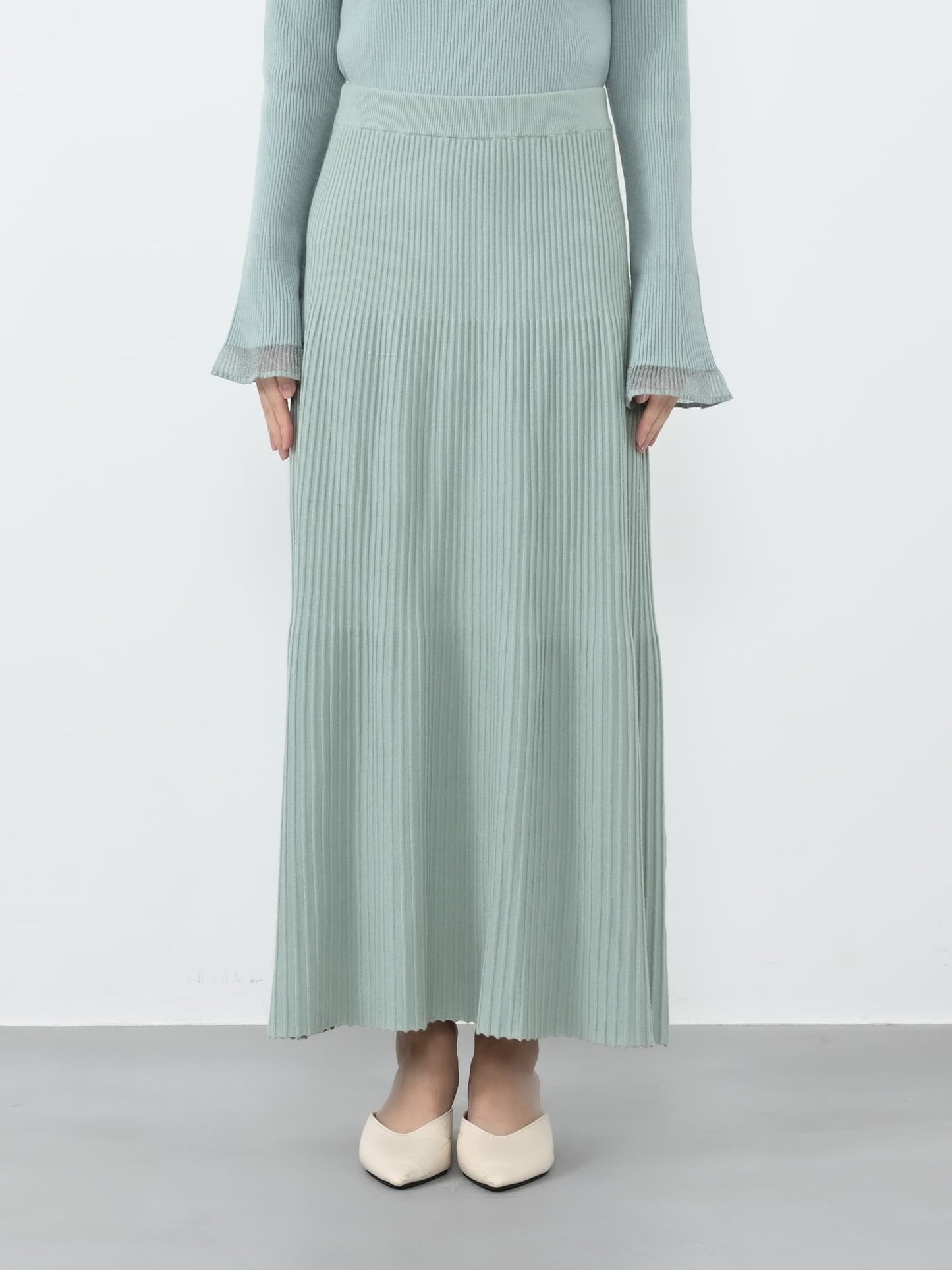 ※こちらが実物のカラーに一番お色味が近くなっております。（ミント）<br>150cm | B:78 W:56 H:74 股下:69  | regular着用 (ヒールの高さ:3.5cm)