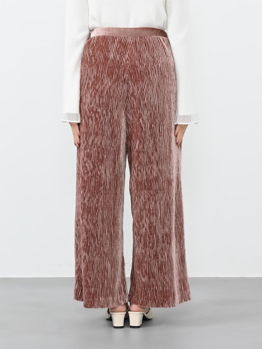 【YUNA SANTA】トウィンクルベロアパンツ-short & regular　[通常]