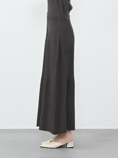 パネルリブマーメイドニットスカート-short & regular　[通常]