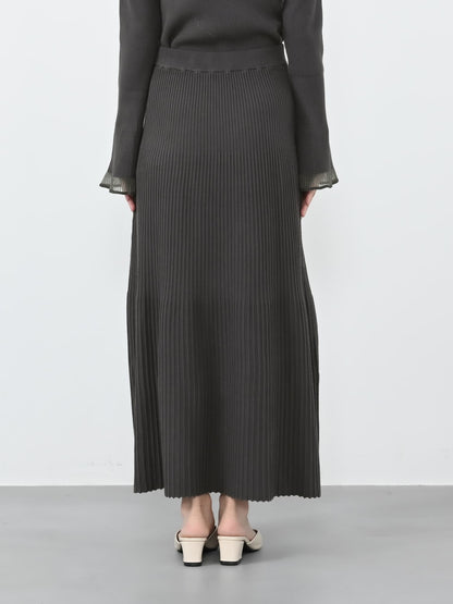 パネルリブマーメイドニットスカート-short & regular　[通常]