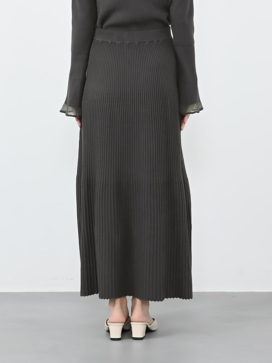 パネルリブマーメイドニットスカート-short & regular　[通常]